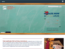 Tablet Screenshot of campaignforcatholicschools.org